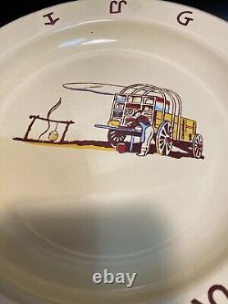 1960's Monterrey Enamel Ware Dinner Set, 7 Plates 7 Bowels And Two Cups