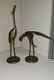 1960s Set Of Two Hollywood Regency Asian Style Brass Crane Birds Heron
