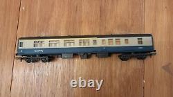 1970s Lima electric train set engine, two inter city carriages anc car transport