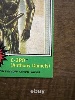 1977 Topps Star Wars C-3PO Anthony Daniels #207 Golden Rod Multi-Error Card