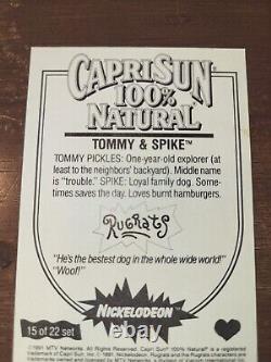 1991 CapriSun Nickelodeon Complete Set (22 Cards) RC Vintage MTV Rugrats Doug MP