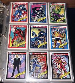 (2) 1990 Marvel Universe Series 1 Complete Sets With Two Stan Lee + Binder/pages