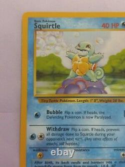×2 Squirtle Lot 1st Edition Shadowless 1999 Pokemon Card Rare 63/102 M