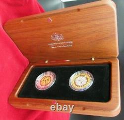 2006 Royal Collection 50c Gold Plated Silver Proof Two Coin Set, RAM