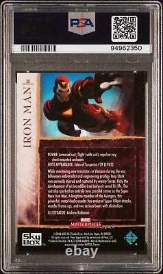 2008 Marvel Masterpieces Set Two #38 Iron Man PSA 10 POP 3