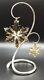 2014 Swarovski Snowflake Ornaments Set Large & Little With A Stand 5063341 Box