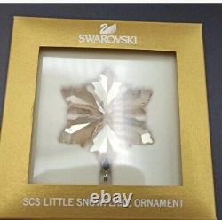 2014 Swarovski Snowflake Ornaments Set Large & Little with a Stand 5063341 Box