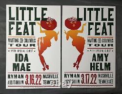 2022-03-16 & 17 Hatch Show Print Poster Little Feat Two Poster Set @ Ryman Aud