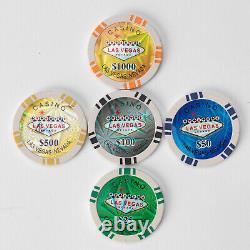 500 Poker Set 11.5G Poker Chips Las Vegas Foil High Values