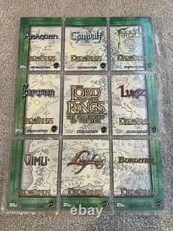 6 sets, 3 binders Lord of the Rings Fellowship, Two Towers, Return King, extras