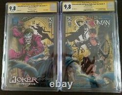 80 ANNIVERSARY Catwoman/Joker NEAL ADAMS signed SS CGC 9.8 two book set