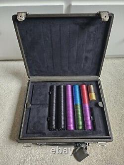 Alfred Dunhill London Bourdon Carbon Fibre Poker Set Leather Case Complete