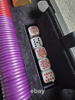 Alfred Dunhill London Bourdon Carbon Fibre Poker Set Leather Case Complete