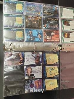 Andromeda Trading Cards In Binder Autographs, Piecework Two Folders