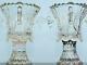 Antique Glass Candle Holder Set Pair Of Two Murano Glass Bowl Oil Lamp Burner