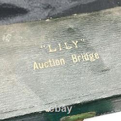 Antique Lily Auction Bridge Card Game Set Complete Card Decks Two