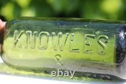 Antique Set of Two Beer Bottles KNOWLES & TAMPKINS and GUERNSEY BREWERY CºLTD