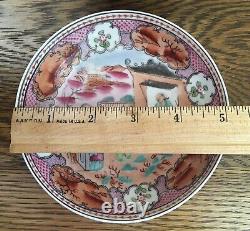 Antique c. 1795 Porcelain Tea Bowl & Saucer New Hall Boy in the Window Pat. 425