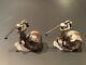 Antique Silver Figural Napkin Rings Golfers Set Of Two