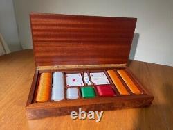 Beautiful briarwood poker set, by Osvaldo Agresti, Florence. Brand new