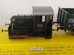 Brawa HO 0493 Diesel Shunter 0-4-0 DR Class KO1 With Two Freight Wagons Set