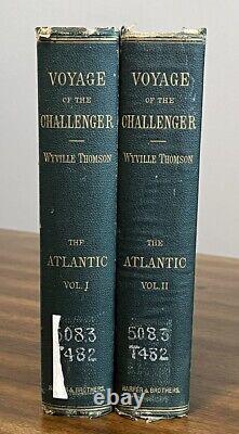 C Wyville Thomson / Voyage of the Challenger 1878 Two Volume Book Set