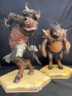 Chronicles of Narnia 1/6 statues by Weta set of two Gereral Otmin and Minoboar