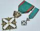 Circa 1960 Italian Republic Order Of Merit Commander Cross Two Piece Medal Set