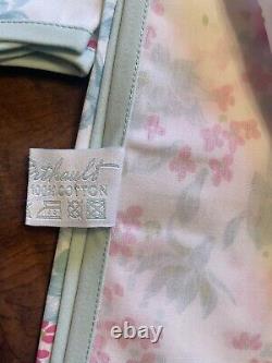 D. Porthault Fuschia Set Of Two Printed Cotton Percale Guest Towels NEW NWT