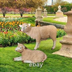 Design Toscano Merino Ewe Life-Size Lambs Statue Collection Set of Two
