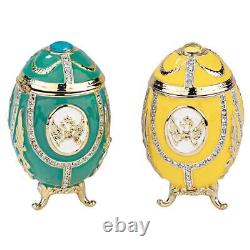 Design Toscano Russian Imperial Eagle Enameled Eggs Collection Set of Two