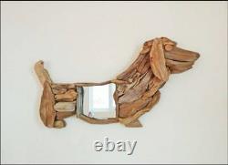 Driftwood dachshund family mirror set 3 member mother two wall decor