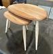 Ercol Collection Pebble Nest Of Two Tables In Clear Cm Elm & Ash Rrp £620