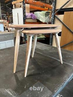 Ercol Collection Pebble Nest of Two Tables in Clear CM Elm & Ash RRP £620