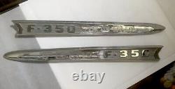 F-350 Set of TWO Vintage 1 Ton Truck Name Emblems With Mounts CIT B 16721