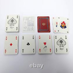 GUCCI Playing Card Interlocking G Sherry Line Set of Two Pairs Bordeaux