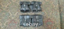 German WW2 Original G43 K43 Pouch- Set Of Two 1944 dated! Stamped BLA