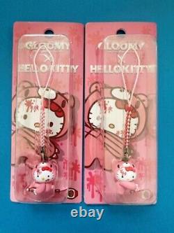 Gloomy Bear Hello Kitty 2009 Keychain Pink Sanrio Chax Taito Set of two Rare