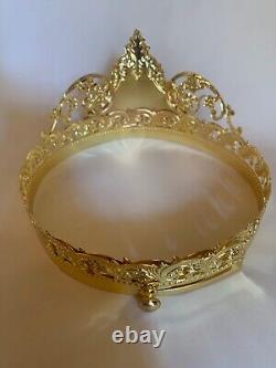 Golden Byzantine Orthodox wedding crowns set of two in Christian church