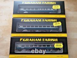 Graham Farish Set of 3 N Gauge BR Mk2F in BR Blue & Grey livery 1 x BSO, 2 x TSO