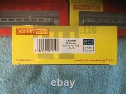 HORNBY TT Gauge b/g livery HST complete set TT3021M Power Cars, plus 8 trailers