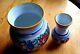 Hand Painted Vase Set Of Two Primitive Folk Art Collectable Pottery