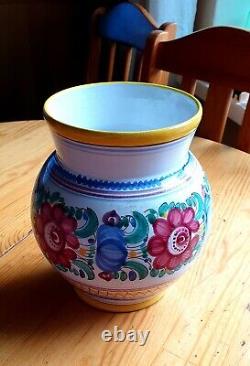 Hand Painted Vase set of two Primitive Folk Art Collectable Pottery