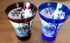 Japanese Kiriko Glass Choko Owl Set Of Two