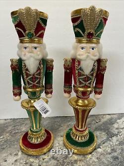 Katherine's Collection Nutcracker Candle Holder 12-1/2 Set of Two 28-928477