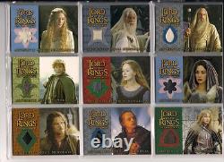 LOTR FOTR TTT TWO TOWERS Complete 9 Costume Card Set