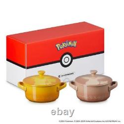 Le Creuset Pokemon Collection Mini Cocotte 2pcs Pikachu Eevee Set Limited New