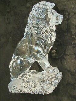 Lenox Crystal Seated Lion Set of Two at Over 4 lb. S Each and 8 inches Tall
