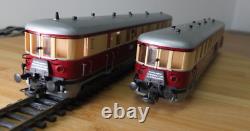 Liliput 125 02 HO gauge DR VT 137 diesel railcar two car set in red & cream