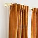 Linen Curtain Cinnamon Color Living Room Two Panels Bedroom Curtain Set